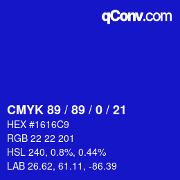 Color code: CMYK 89 / 89 / 0 / 21 | qconv.com