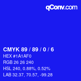 颜色代码: CMYK 89 / 89 / 0 / 6 | qconv.com