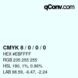 Color code: CMYK 8 / 0 / 0 / 0 | qconv.com