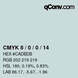 カラーコード: CMYK 8 / 0 / 0 / 14 | qconv.com