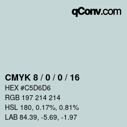 Color code: CMYK 8 / 0 / 0 / 16 | qconv.com