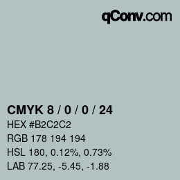 Color code: CMYK 8 / 0 / 0 / 24 | qconv.com