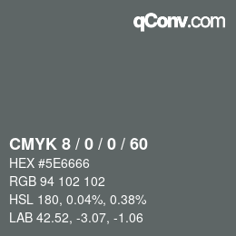 カラーコード: CMYK 8 / 0 / 0 / 60 | qconv.com