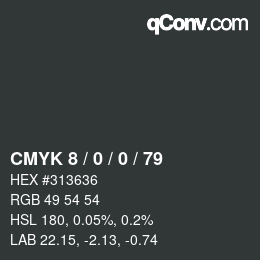 Color code: CMYK 8 / 0 / 0 / 79 | qconv.com