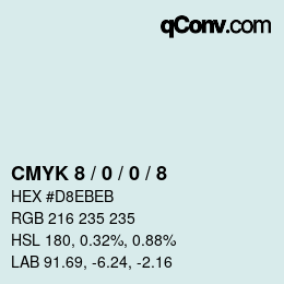 カラーコード: CMYK 8 / 0 / 0 / 8 | qconv.com