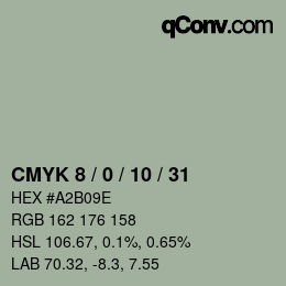 颜色代码: CMYK 8 / 0 / 10 / 31 | qconv.com