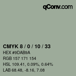 颜色代码: CMYK 8 / 0 / 10 / 33 | qconv.com