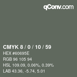 Color code: CMYK 8 / 0 / 10 / 59 | qconv.com