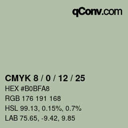 Color code: CMYK 8 / 0 / 12 / 25 | qconv.com