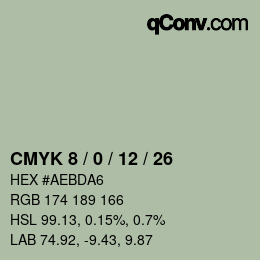 Color code: CMYK 8 / 0 / 12 / 26 | qconv.com