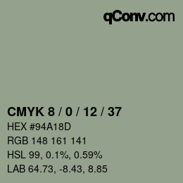 Color code: CMYK 8 / 0 / 12 / 37 | qconv.com