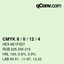 Color code: CMYK 8 / 0 / 12 / 4 | qconv.com