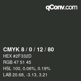 Color code: CMYK 8 / 0 / 12 / 80 | qconv.com