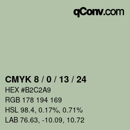 カラーコード: CMYK 8 / 0 / 13 / 24 | qconv.com