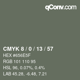 Código de color: CMYK 8 / 0 / 13 / 57 | qconv.com