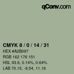 Color code: CMYK 8 / 0 / 14 / 31 | qconv.com