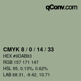 Color code: CMYK 8 / 0 / 14 / 33 | qconv.com