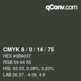 Color code: CMYK 8 / 0 / 14 / 75 | qconv.com