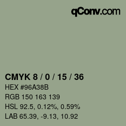 颜色代码: CMYK 8 / 0 / 15 / 36 | qconv.com