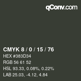 Color code: CMYK 8 / 0 / 15 / 76 | qconv.com