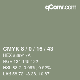 Color code: CMYK 8 / 0 / 16 / 43 | qconv.com