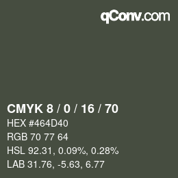 颜色代码: CMYK 8 / 0 / 16 / 70 | qconv.com
