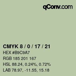 Color code: CMYK 8 / 0 / 17 / 21 | qconv.com