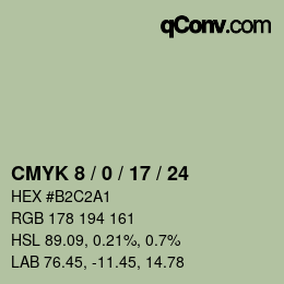 Código de color: CMYK 8 / 0 / 17 / 24 | qconv.com