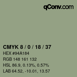 Farbcode: CMYK 8 / 0 / 18 / 37 | qconv.com