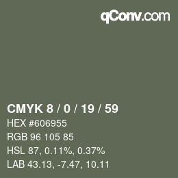 Código de color: CMYK 8 / 0 / 19 / 59 | qconv.com