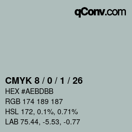 カラーコード: CMYK 8 / 0 / 1 / 26 | qconv.com