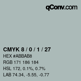 Color code: CMYK 8 / 0 / 1 / 27 | qconv.com