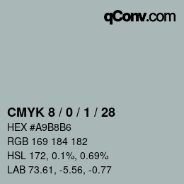 Color code: CMYK 8 / 0 / 1 / 28 | qconv.com