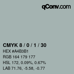 Color code: CMYK 8 / 0 / 1 / 30 | qconv.com