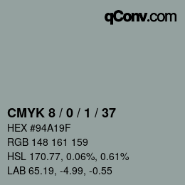 Color code: CMYK 8 / 0 / 1 / 37 | qconv.com