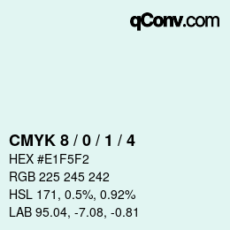 Color code: CMYK 8 / 0 / 1 / 4 | qconv.com