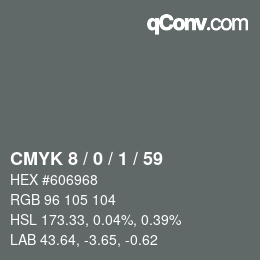 Color code: CMYK 8 / 0 / 1 / 59 | qconv.com