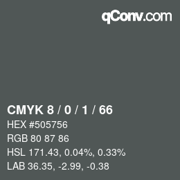 カラーコード: CMYK 8 / 0 / 1 / 66 | qconv.com
