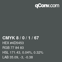 Color code: CMYK 8 / 0 / 1 / 67 | qconv.com