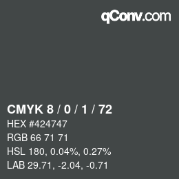 颜色代码: CMYK 8 / 0 / 1 / 72 | qconv.com