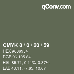 Color code: CMYK 8 / 0 / 20 / 59 | qconv.com