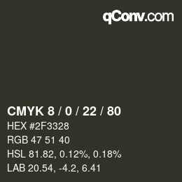 Color code: CMYK 8 / 0 / 22 / 80 | qconv.com