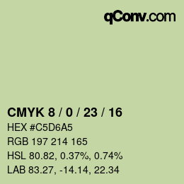 Color code: CMYK 8 / 0 / 23 / 16 | qconv.com