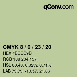 Color code: CMYK 8 / 0 / 23 / 20 | qconv.com