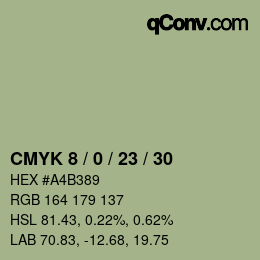 カラーコード: CMYK 8 / 0 / 23 / 30 | qconv.com