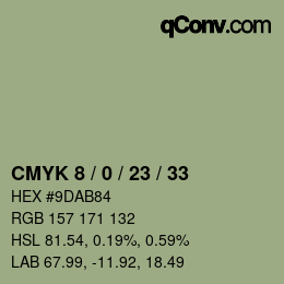 颜色代码: CMYK 8 / 0 / 23 / 33 | qconv.com