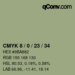 颜色代码: CMYK 8 / 0 / 23 / 34 | qconv.com