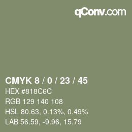 Color code: CMYK 8 / 0 / 23 / 45 | qconv.com