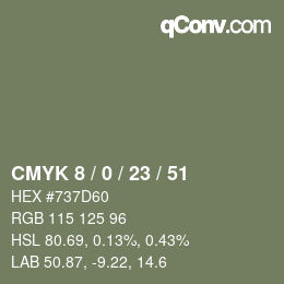颜色代码: CMYK 8 / 0 / 23 / 51 | qconv.com