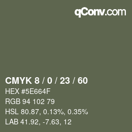 颜色代码: CMYK 8 / 0 / 23 / 60 | qconv.com